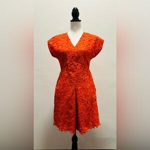 EUC Banana Republic Orange Poppy Dress Sz 2P